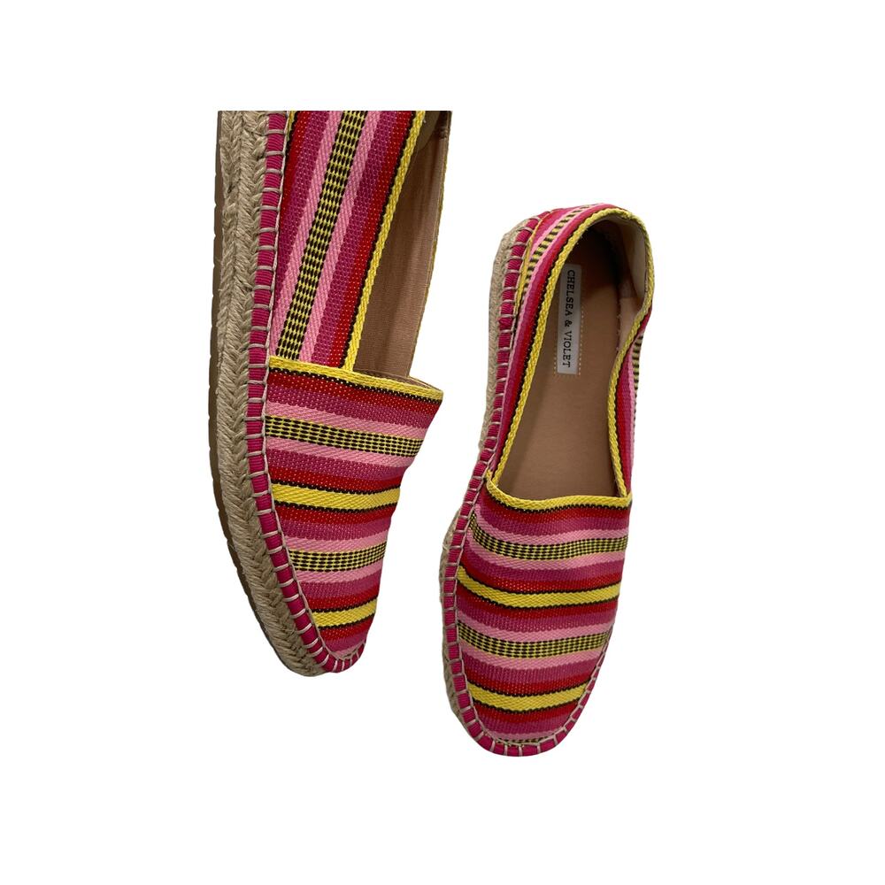 Chelsea & Violet Espadrille‎ Pink Woven Shoes